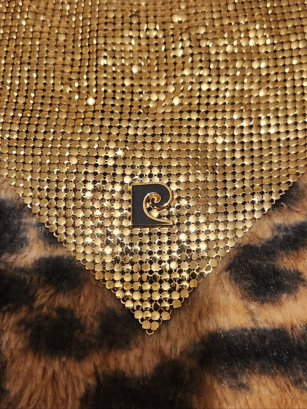 Pierre Cardin Vintage 1970's - Whiting & Davis Gold Mesh Halter Top